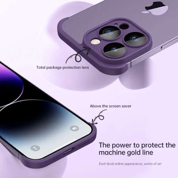 Invisible Iphone case:: Luxury Shock proof Phone case & Lens Protector For iPhone